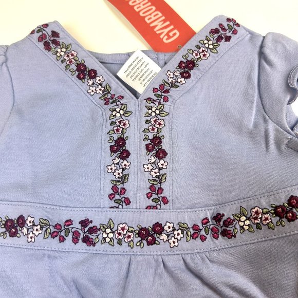 NWT Gymboree Girl Floral Print Bike Short & V-Neck A-Top Size 3 - Picture 4 of 5